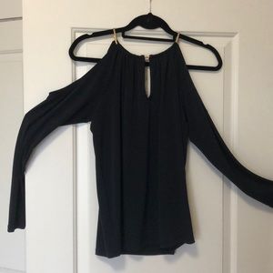 Cold shoulder Michael Kors navy top